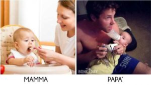 come si differenziano mamme e papà